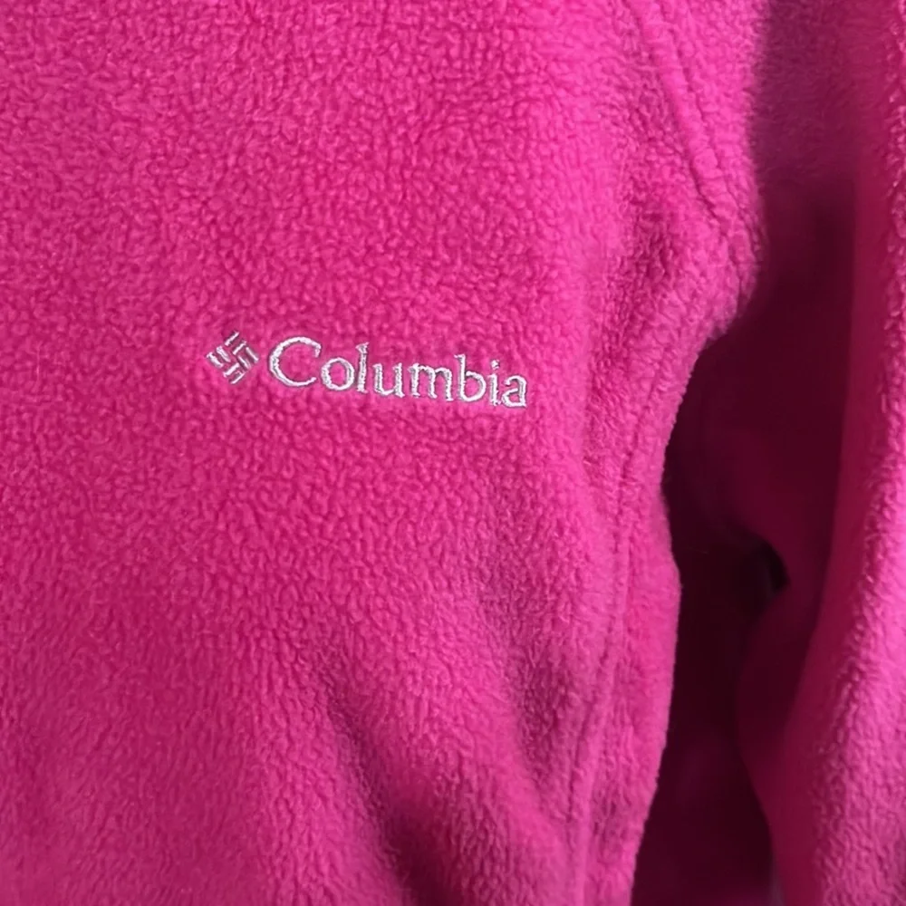 Bright pink Columbia fleece zip up, size XL - Picture 2 of 4